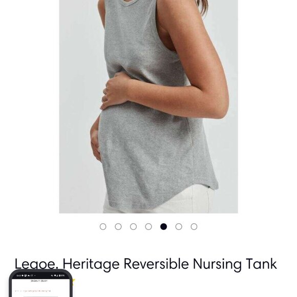 NWT Legoe Heritage Reversible Nursing Tank in Grey Marle - Picture 4 of 9
